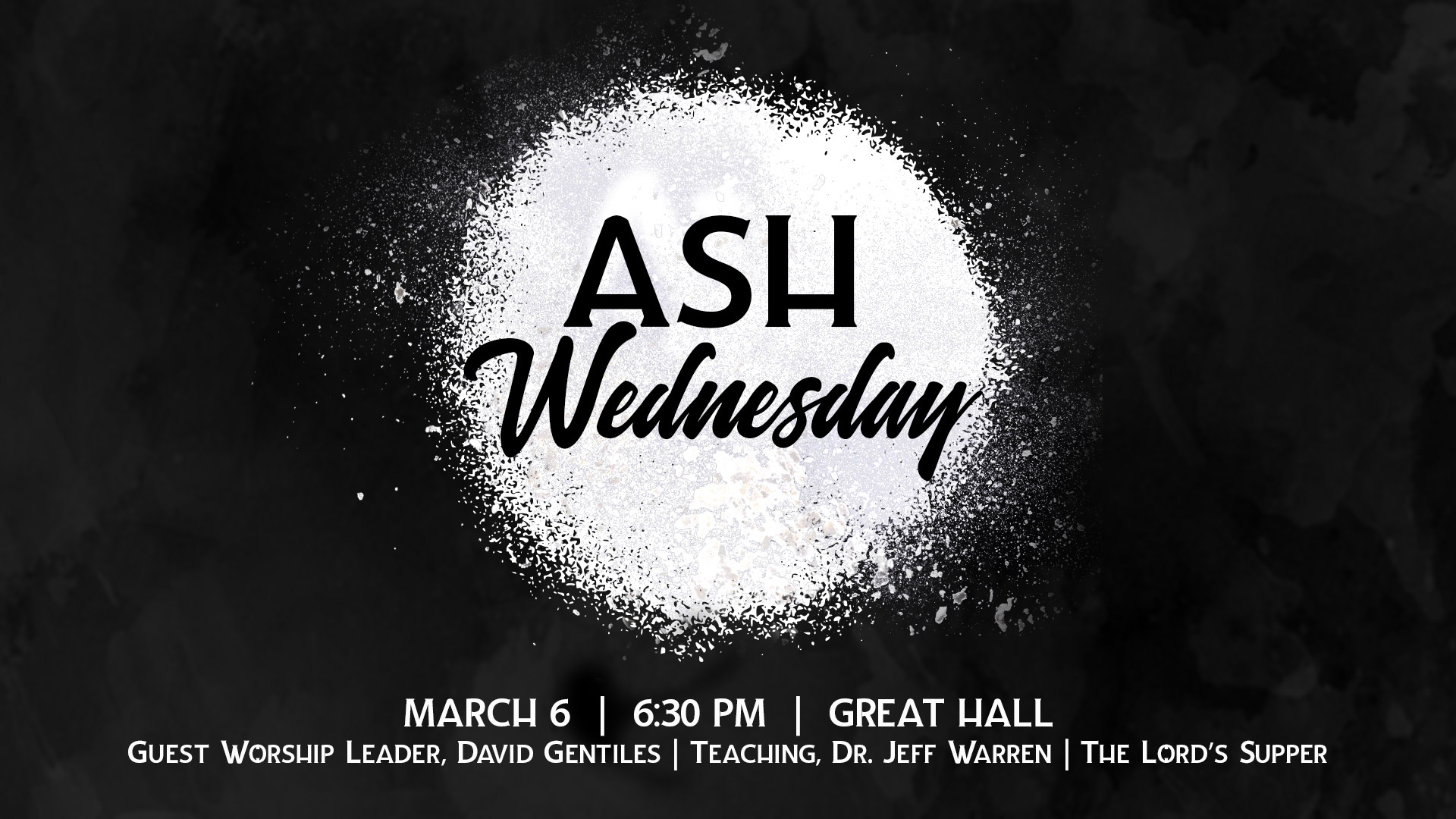 Ash Wednesday Worship Service