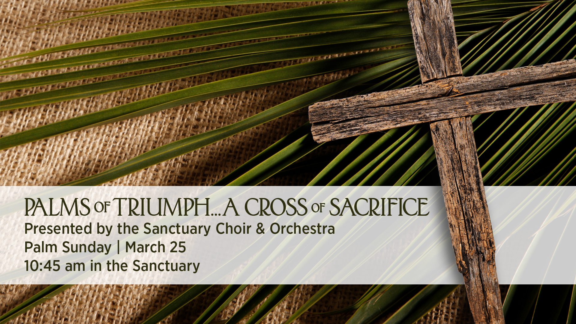 Palms of Triumph...A Cross of Sacrifice